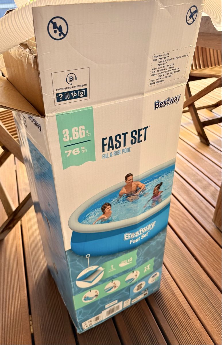 Bestway Schwimmbad: Bestway Swimming Pool 3.66m x 0.76m with Filter Pump – Neu (gemäss Beschreibung) aus Affoltern am Albis von RogerSG 2