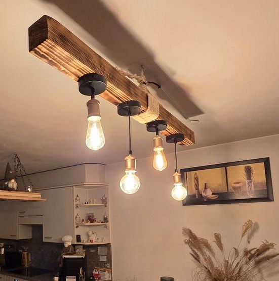 Lampadari & plafoniere: Esszimmer Lampe Unikat, Holz – Nuovo (secondo la descrizione) da chur venduto da Toms-gr 2