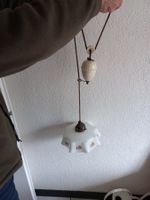 Antike Porzellan Hängelampe Blumendekor Vintage