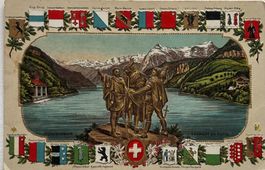Prägedruck, Rütlischwur, Rütli, Wappen
