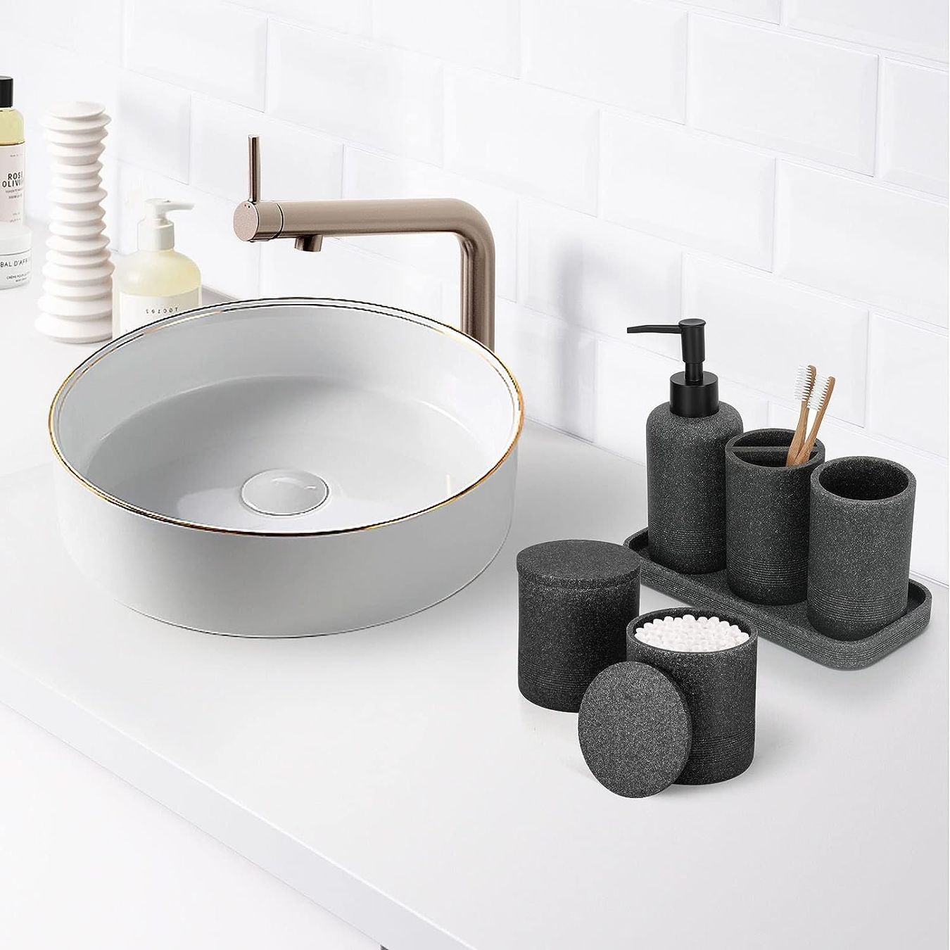 Portasapone: Badezimmer Set – 6 Teile – Nuovo e nell'imballaggio originale da Nuglar venduto da SaleRitter 2