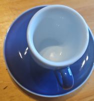 Kaffeetasse mit Untertasse Bauscher Porzellan blau