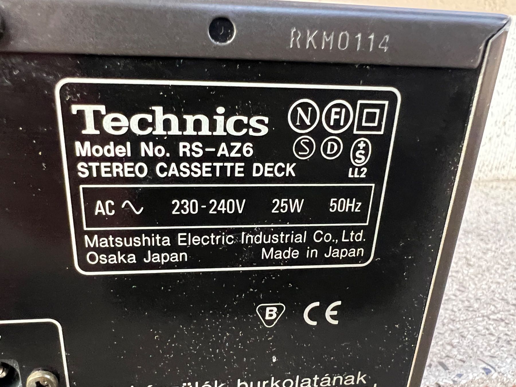Technics Registratori: Technics RS-AZ6 Stereo Cassette Deck gebraucht – Usato da Gebenstorf venduto da Secondtronik 5