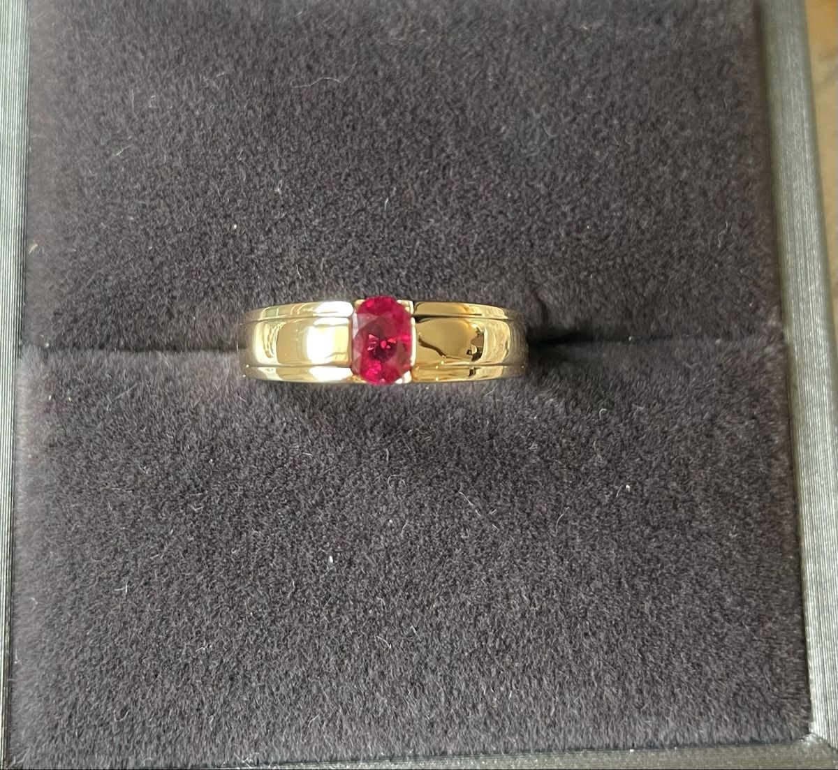 Anelli: Goldring 750 mit natürlichem Rubin – Nuovo (secondo la descrizione) da Bern venduto da Steinfieber
