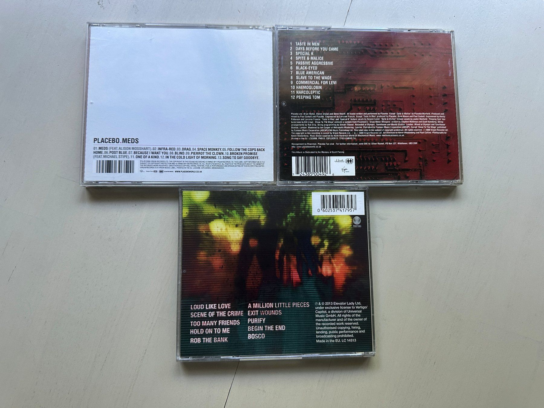 CD: PLACEBO tolle rare CD Sammlung Kult Top – Usato da Basel venduto da Partridge 1