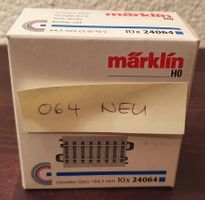 MÄRKLIN: 10 X GERADE C-GLEISE 24064 NEUWERTIG/OVP