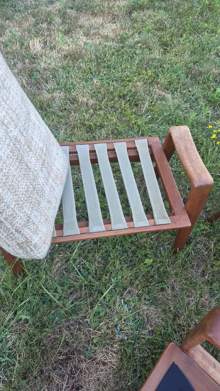 Fauteuils: Teak  Drehsessel Stuhl BeinAblage – D'occasion à Kölliken par Upcycling-by-Mc-TAM 8