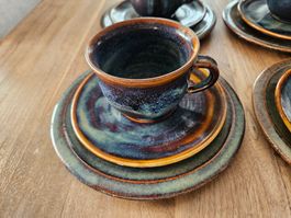 Kaffeeservice mit Dessertteller