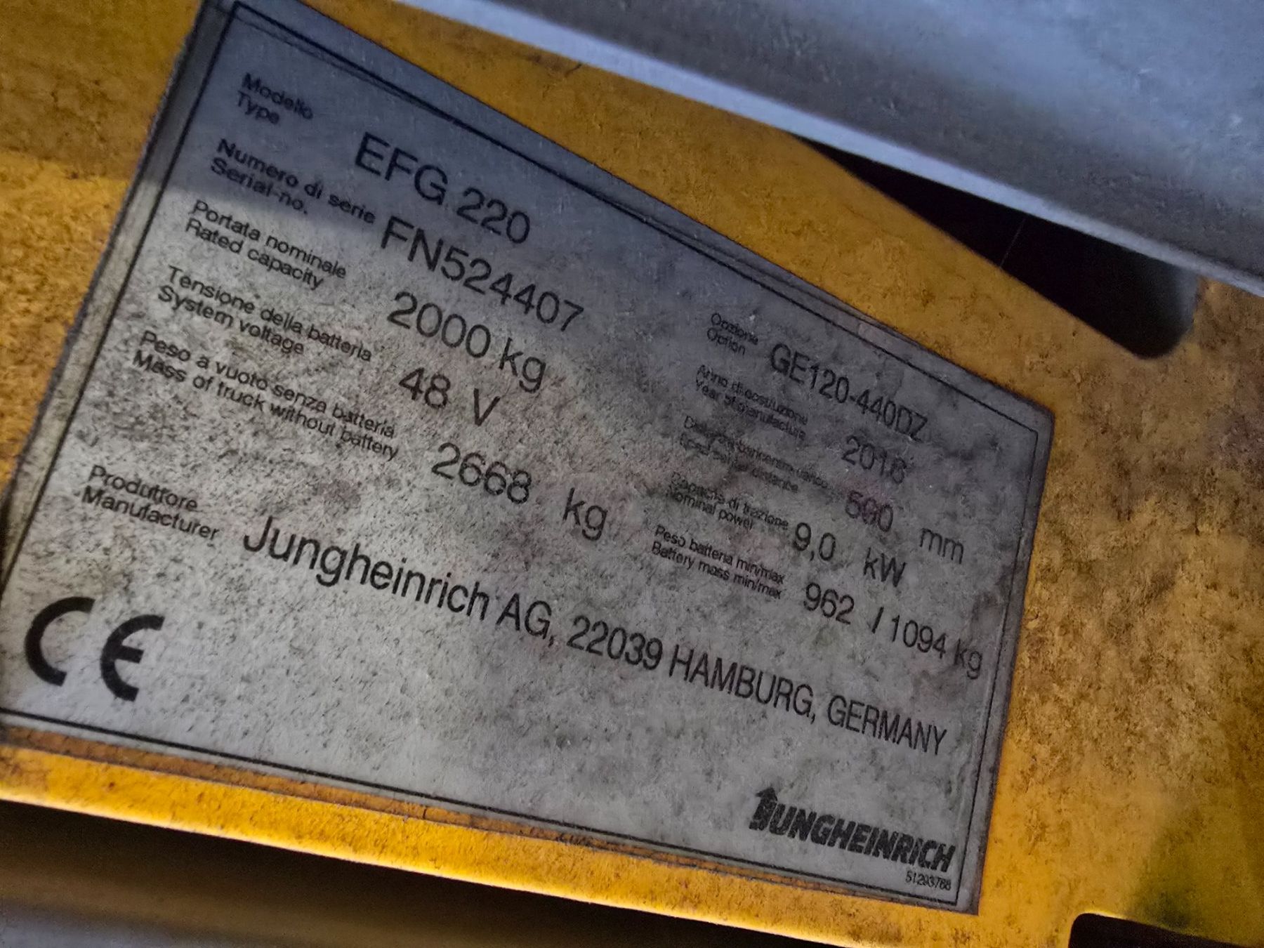 Jungheinrich Carrelli elevatori e a forche: Stapler Jungheinrich EFG 320 Triplex Hub 440cm – Usato da Amriswil venduto da basstempel 8