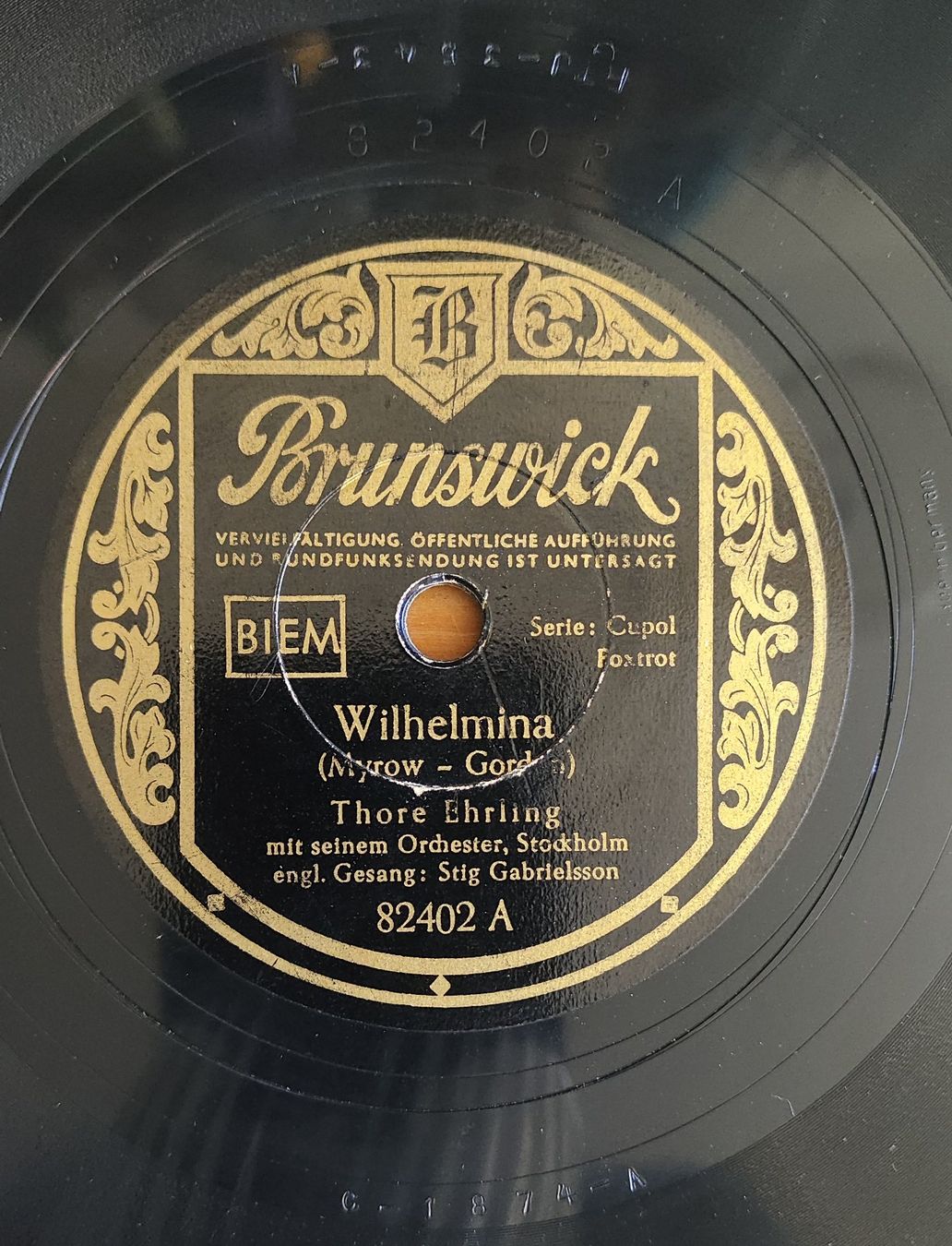 Dischi in vinile: Thore Ehrling - Mona Lisa / Wilhelmina, Schellack 10" – Usato da Winterthur venduto da sumpfis 1