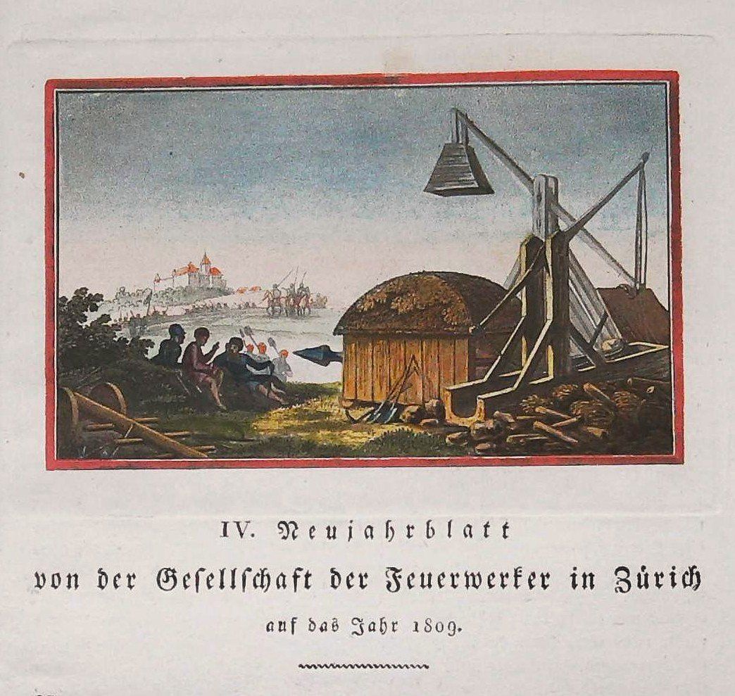 Libri: Kyburg Neujahrsblatt 1809 mit Plan und Ansicht – Usato da Rafz venduto da Helvet32