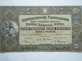 5 Franken Note, 20. Januar 1949
