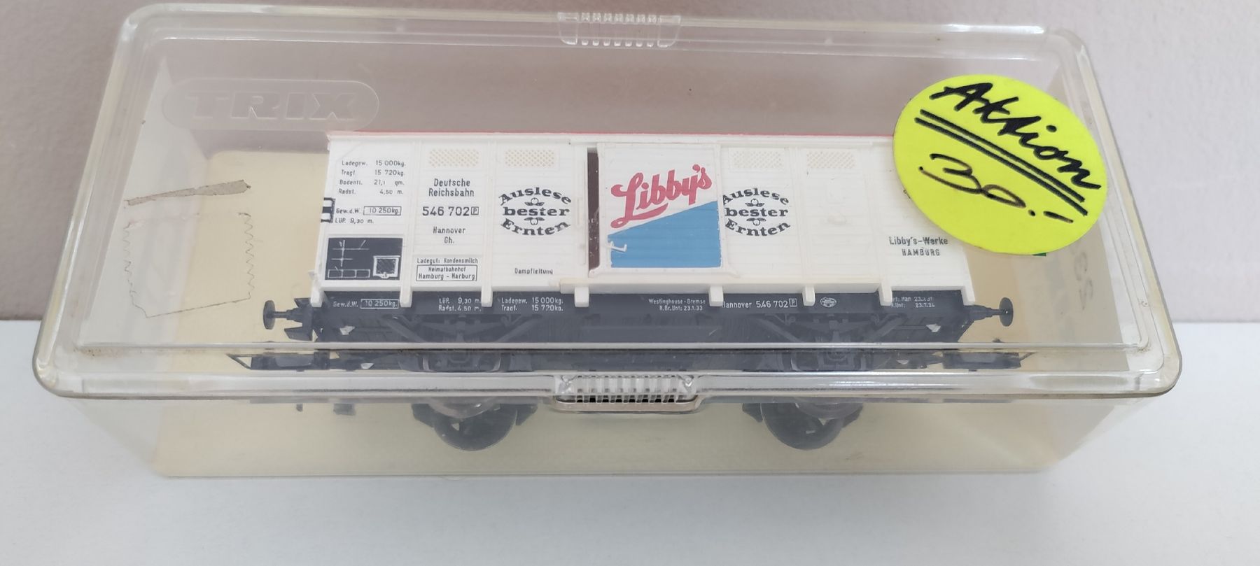 Trix Modellini di ferrovie: TRIX-EXPRESS | "H0-Güterwagen-LIBBYS" | Nr.23502 | NEUWERTIG – Usato da Boswil venduto da MAF_952