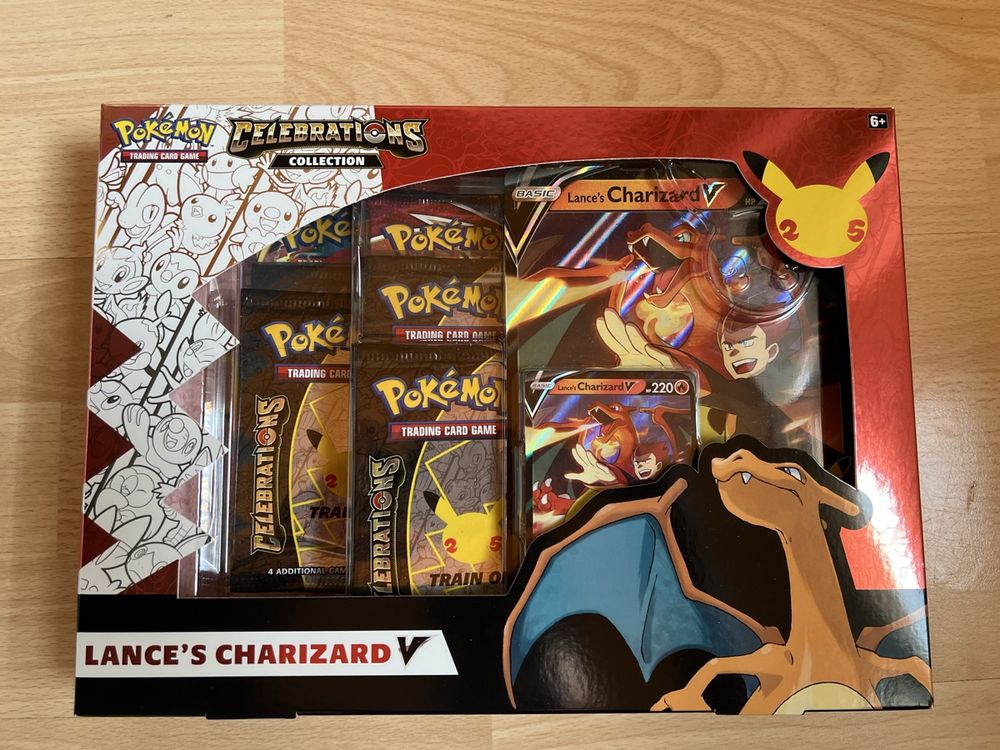 Pokemon Celebrations 25th Anniversary Lances Charizard V Box | Kaufen ...