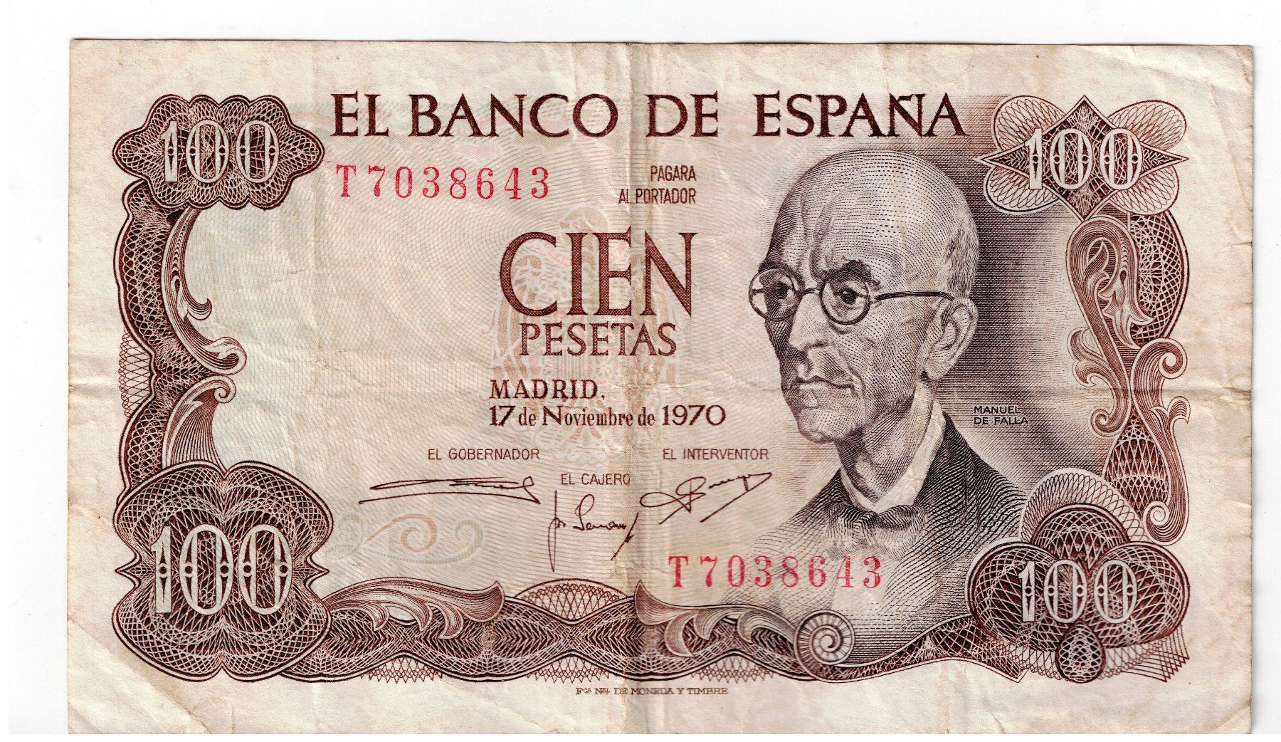 Banconote: Spanien 100 Pesetas 1970 Geldschein Banknote – Usato da Tenniken venduto da mik_6mxg 8