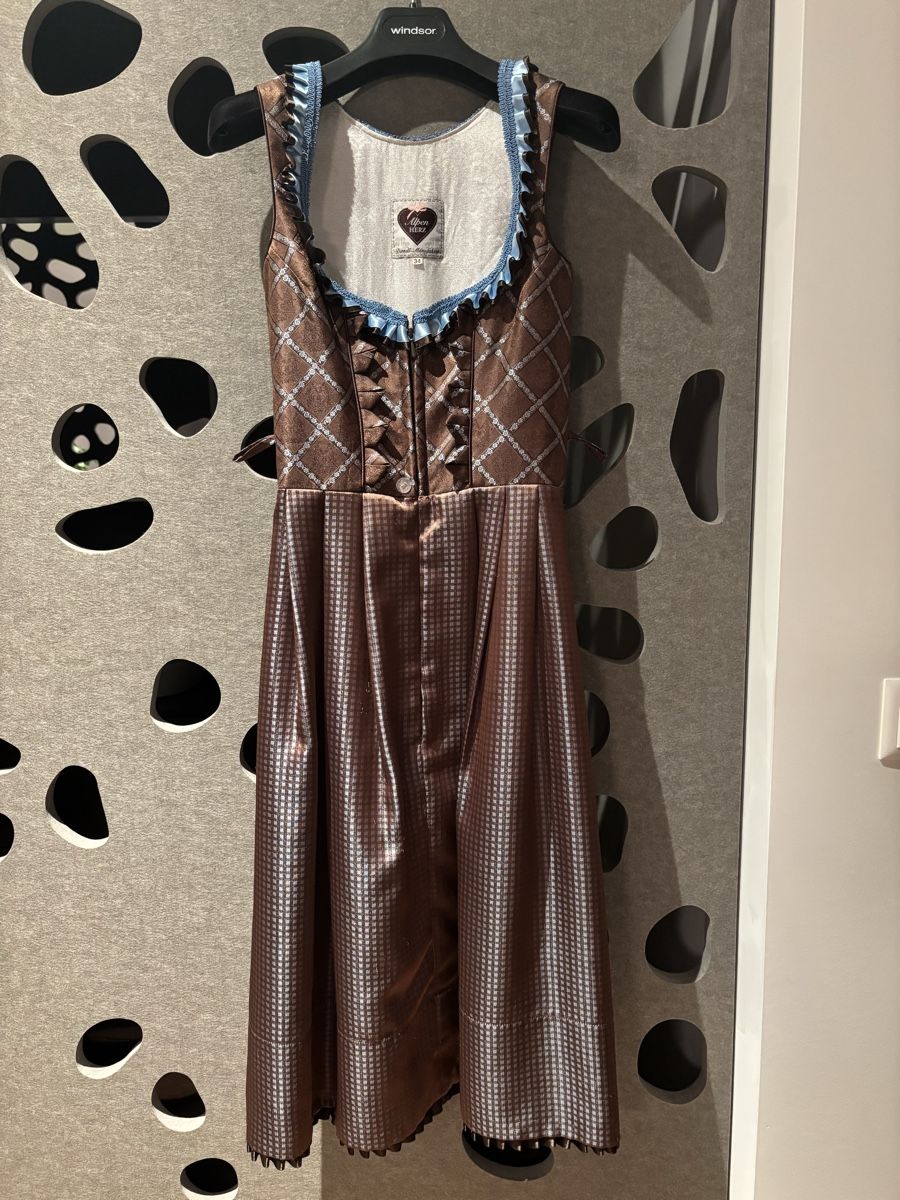 Vestiti: Dirndl Gr. 34 Braun/Blau von Alpenherz – Usato da Bottighofen venduto da lwa_11686