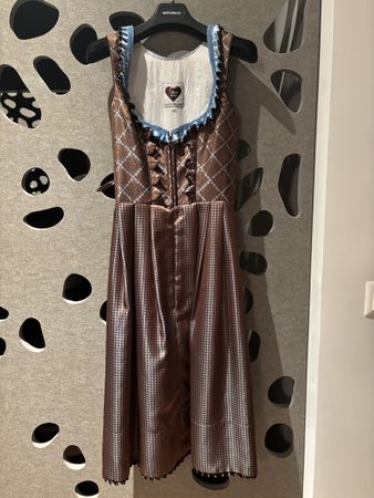 Dirndl Gr. 34 Braun/Blau von Alpenherz