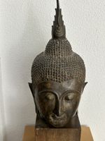 Buddha Kopf - Bronze ; u-tong Periode, spätes 14 JH, 40 cm