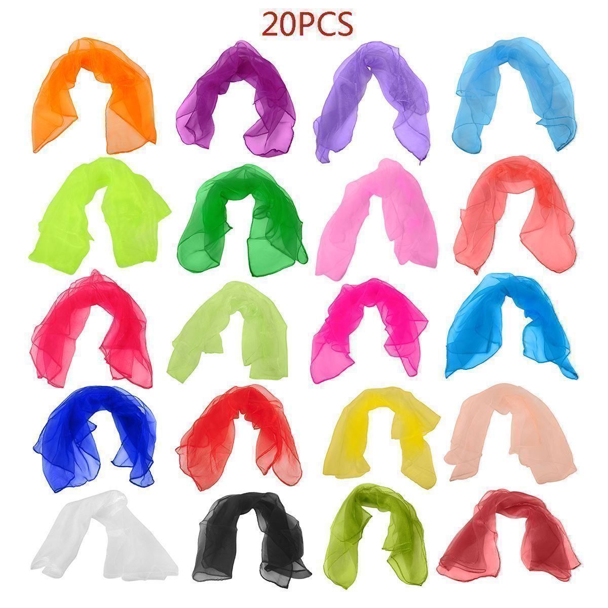 Foulard & Sciarpe: 20pcs Tanz Schals Jonglieren Schals – Nuovo (secondo la descrizione) da Thun venduto da thunshop