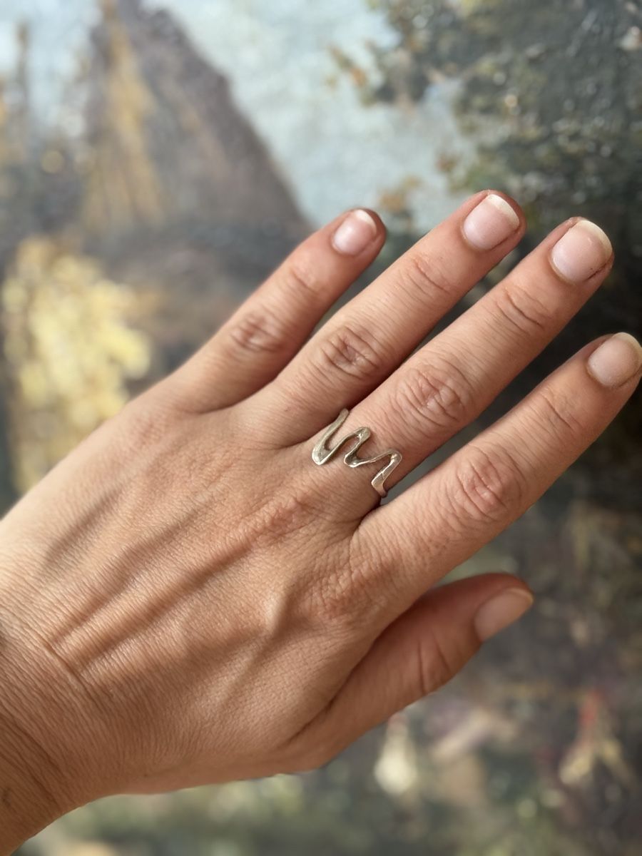 Anelli: Wave 925 Silver Ring silver size 10 – Usato da Zürich venduto da olalinda 6