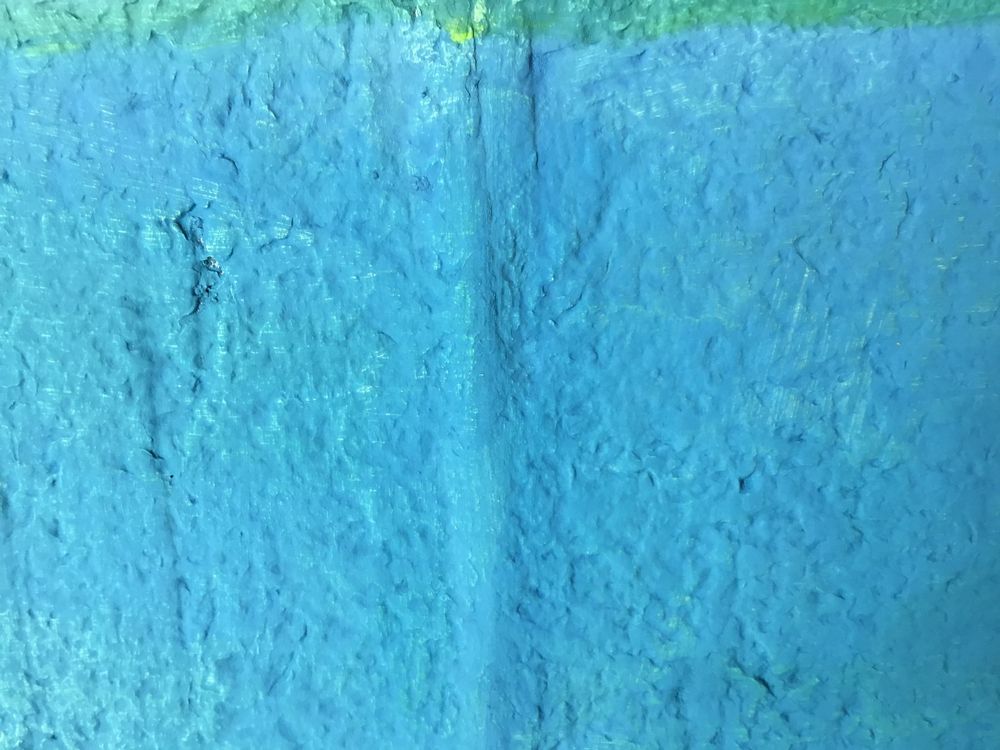 Dipinti: Bild modern blau grün Unikat 50x50 Papierkunst – Nuovo (secondo la descrizione) da Zuckenriet venduto da Rubin30 2