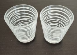 3er Set Wassergläser mit Spiralmuster - Neuwertig!
