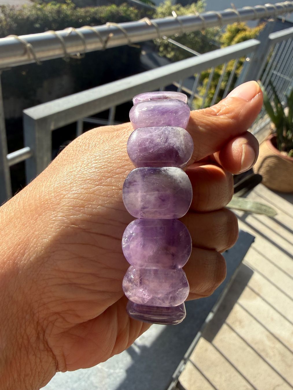 Armbänder & -reifen: Amethyst Stretch Armband – Elastischer Edelstein Armreif – Neu (gemäss Beschreibung) aus Jegenstorf von SteinGlanz 3