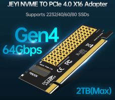 m.2 nvme zu PCIe 4.0 x16 Adapter Karte bis zu 64 Gbit/s NEU