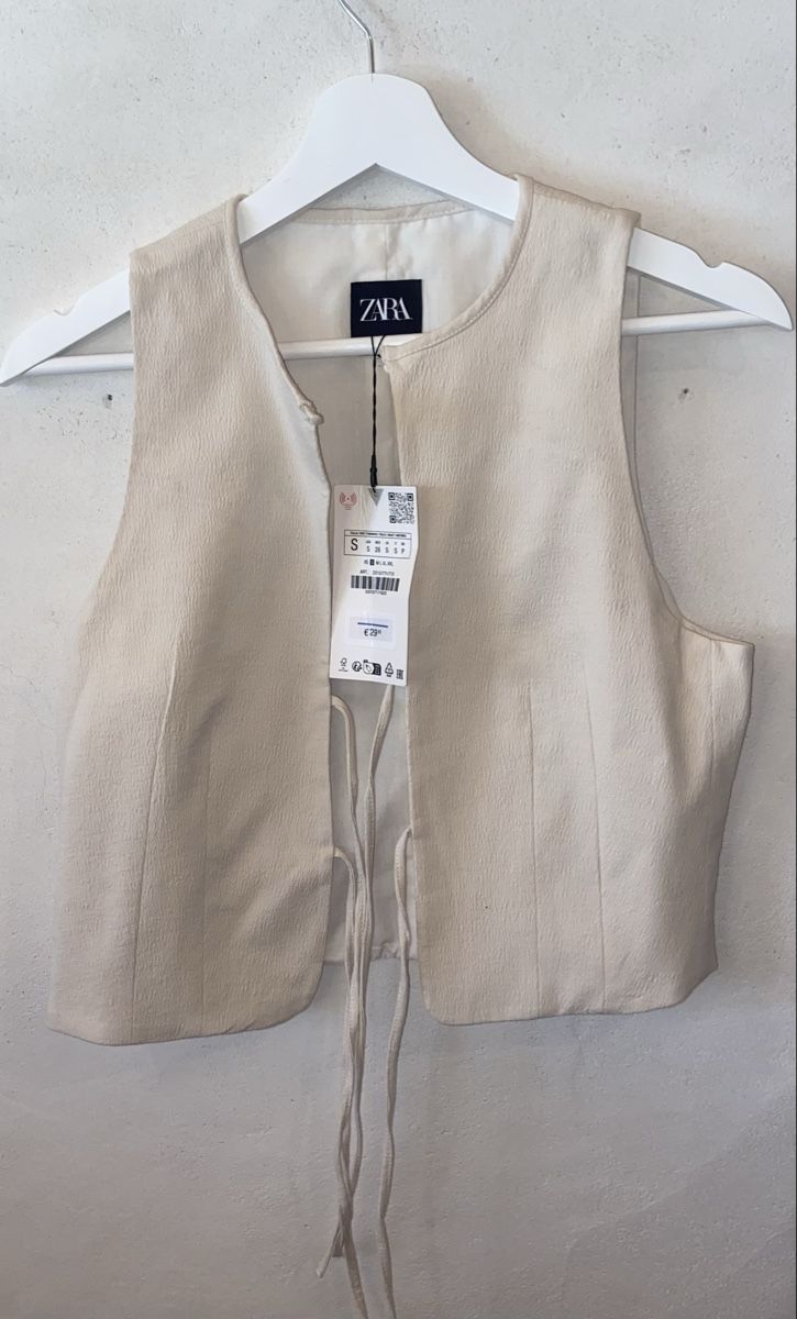 Zara Top: Gilet Zara beige taille S neuf – Nuovo e nell'imballaggio originale da Romainmôtier venduto da jea_n99k
