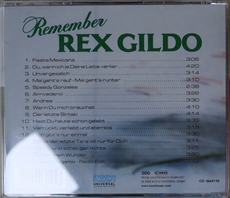 CD: Rex Gildo - Remember – Usato da Luzern venduto da CONTENTI 2