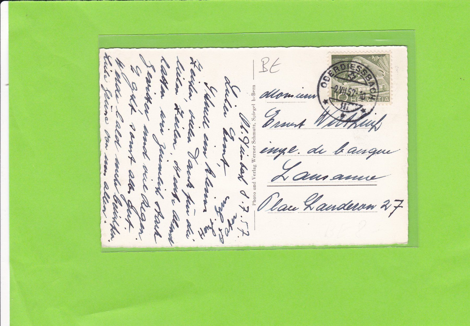 Cartoline postali: Oberdiessbach – Usato da St. Peterzell venduto da neckertal 1