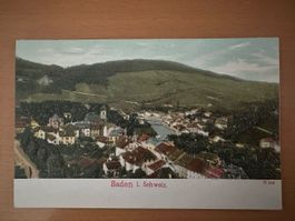 Baden AG Prägekarte oder Litho