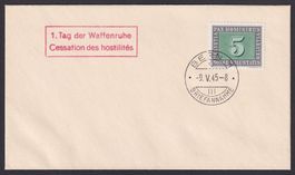 5Rp. PAX Nr. 262 U1, FDC Einzelfrankatur, 1945