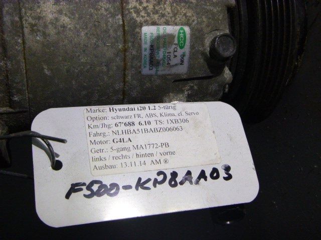 Hyundai Alle Autoersatzteile: Klimakompressor 97701-4P000 Hyundai i20 1.2 – Gebraucht aus Güttingen von TopMotor 2