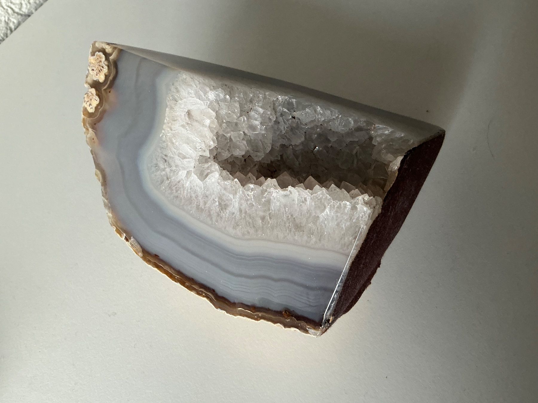 Minerali & Pietre curative: Achat-Geode mit polierter Frontseite, 1,2 KG – Usato da Altnau venduto da mar_kfk2 4