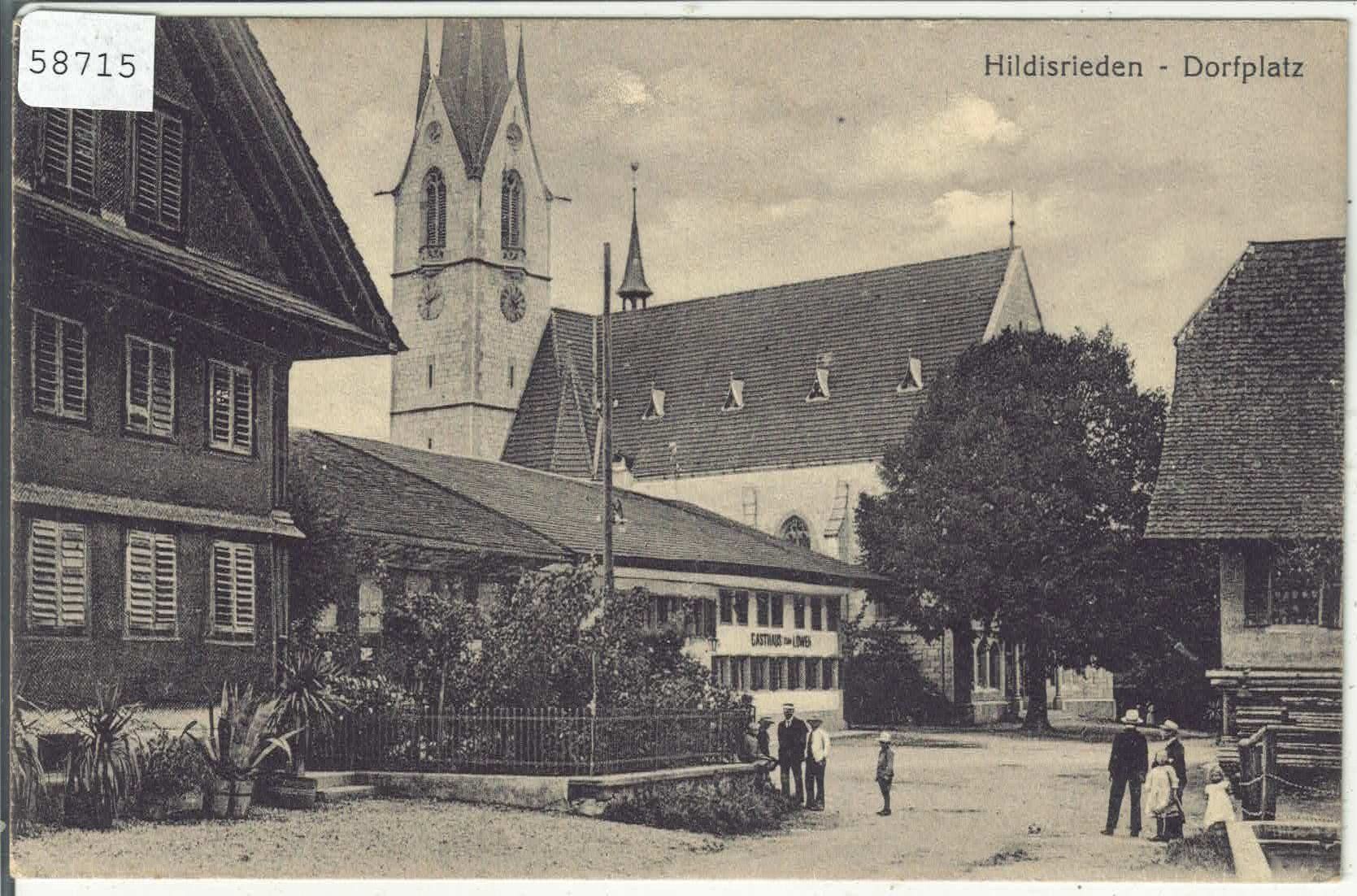 Cartoline postali: Hildisrieden - Dorfplatz - animee – Usato da Ettingen venduto da Kartenplanet