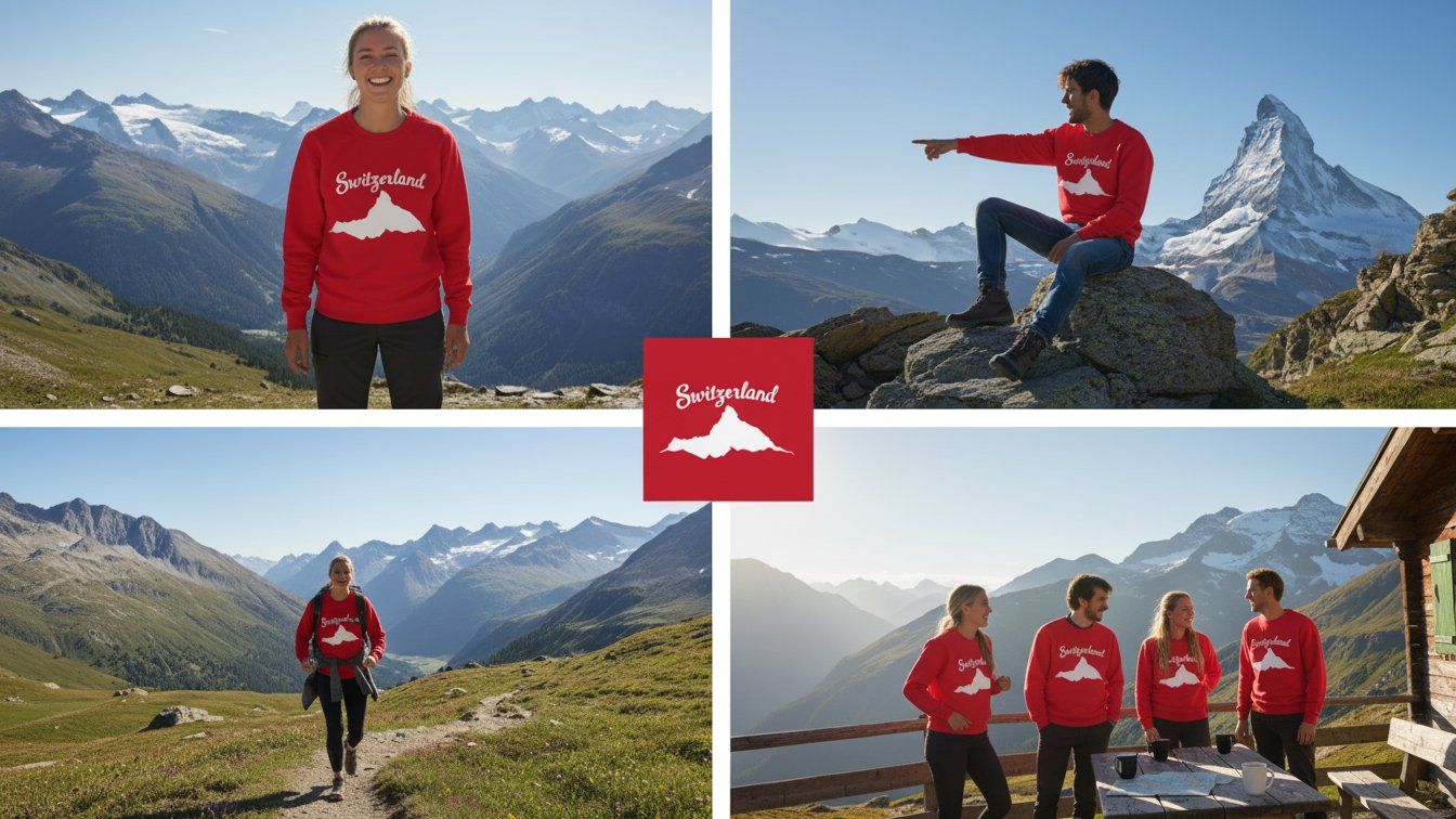 Pullover & Sweatshirts: Roter Matterhorn Pullover "Switzerland" - Grösse L Top! – Neu und originalverpackt aus Biel/Bienne von Bolagol9 2