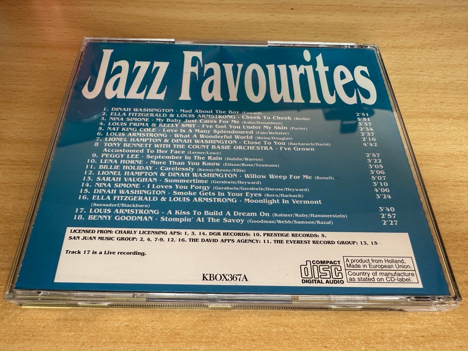 CD: Jazz Favourites - 3 CD – Usato da Rikon im Tösstal venduto da Alpenmutz 1