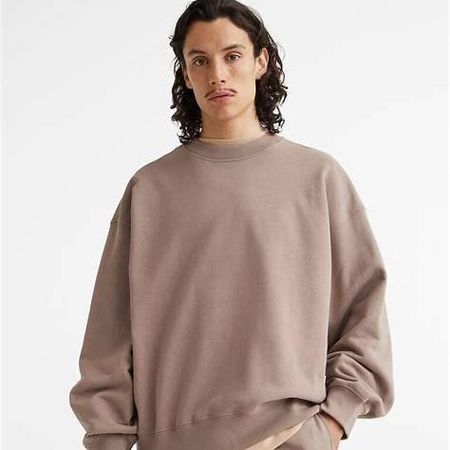 H&M Blank Staples Sweatshirt M Tobacco/Taupe