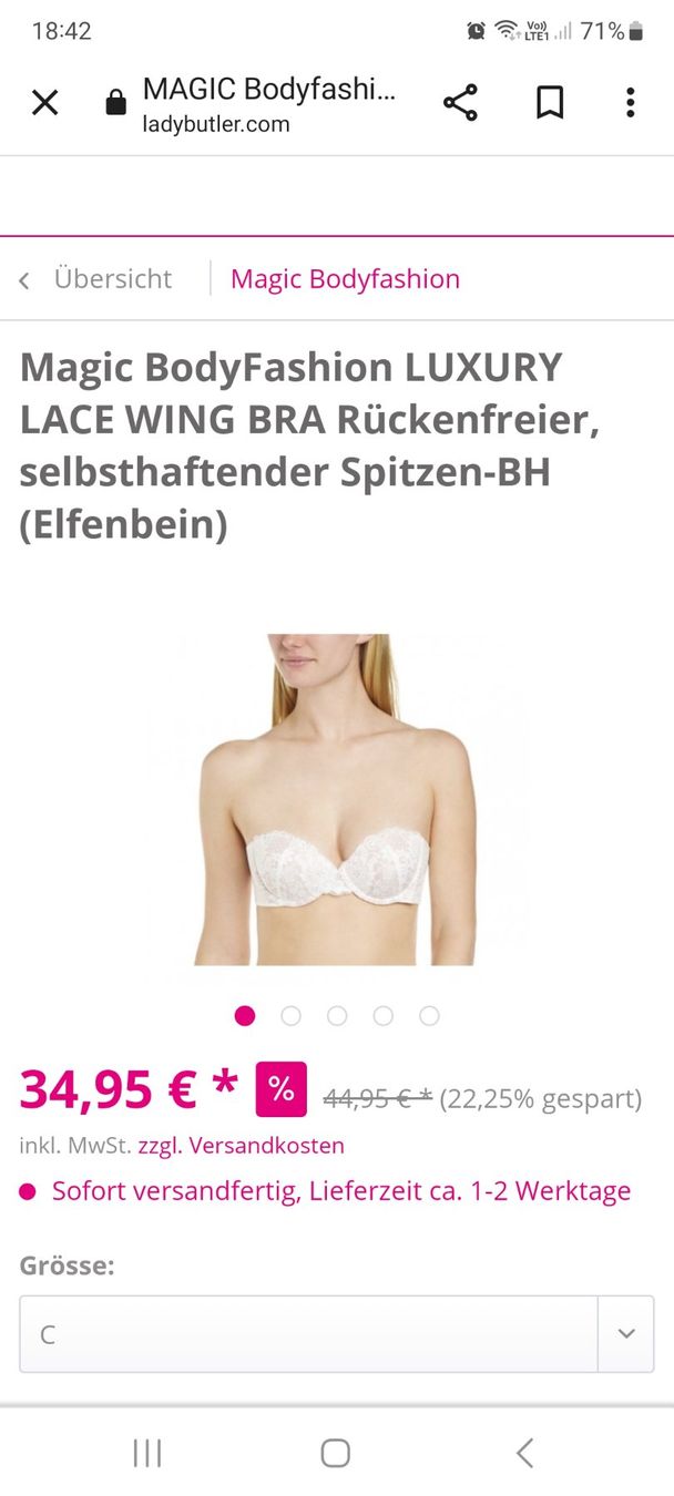 Sonstige Unterwäsche: Luxury Lace Wing Bra – Neu und originalverpackt aus Uerkheim von Pod23 4