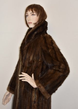 Pelzmantel Bisam Pelzjacke Pelz/Vintage/braun/NP:6000/Gr.M-L