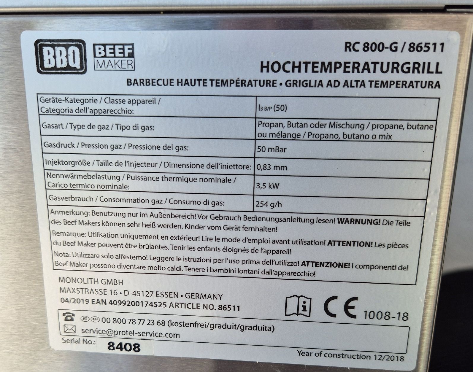 Grills: BBQ Beef Maker Hochtemperaturgrill (Beefer) – Gebraucht aus Langendorf von Cbiker 4