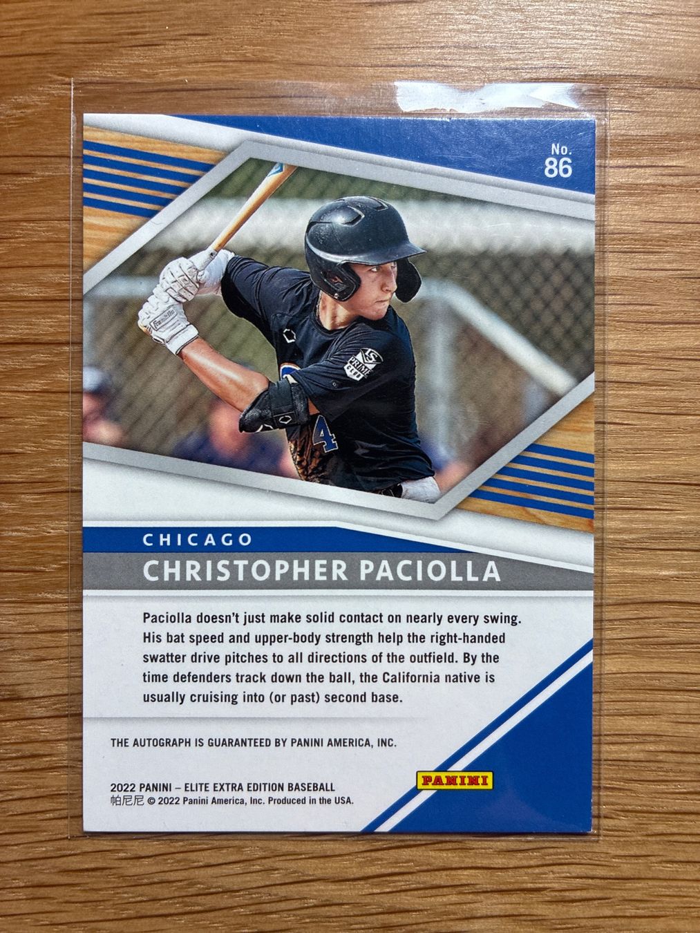 Topps Sammelbilder & Trading cards: Panini Extra Christopher Paciolla Chicago Autogramm – Gebraucht aus Wangenried von Garagara 1