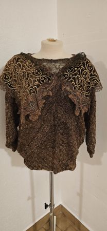 Pull Arte & Moda marron taille 40 fait en Italie viscose