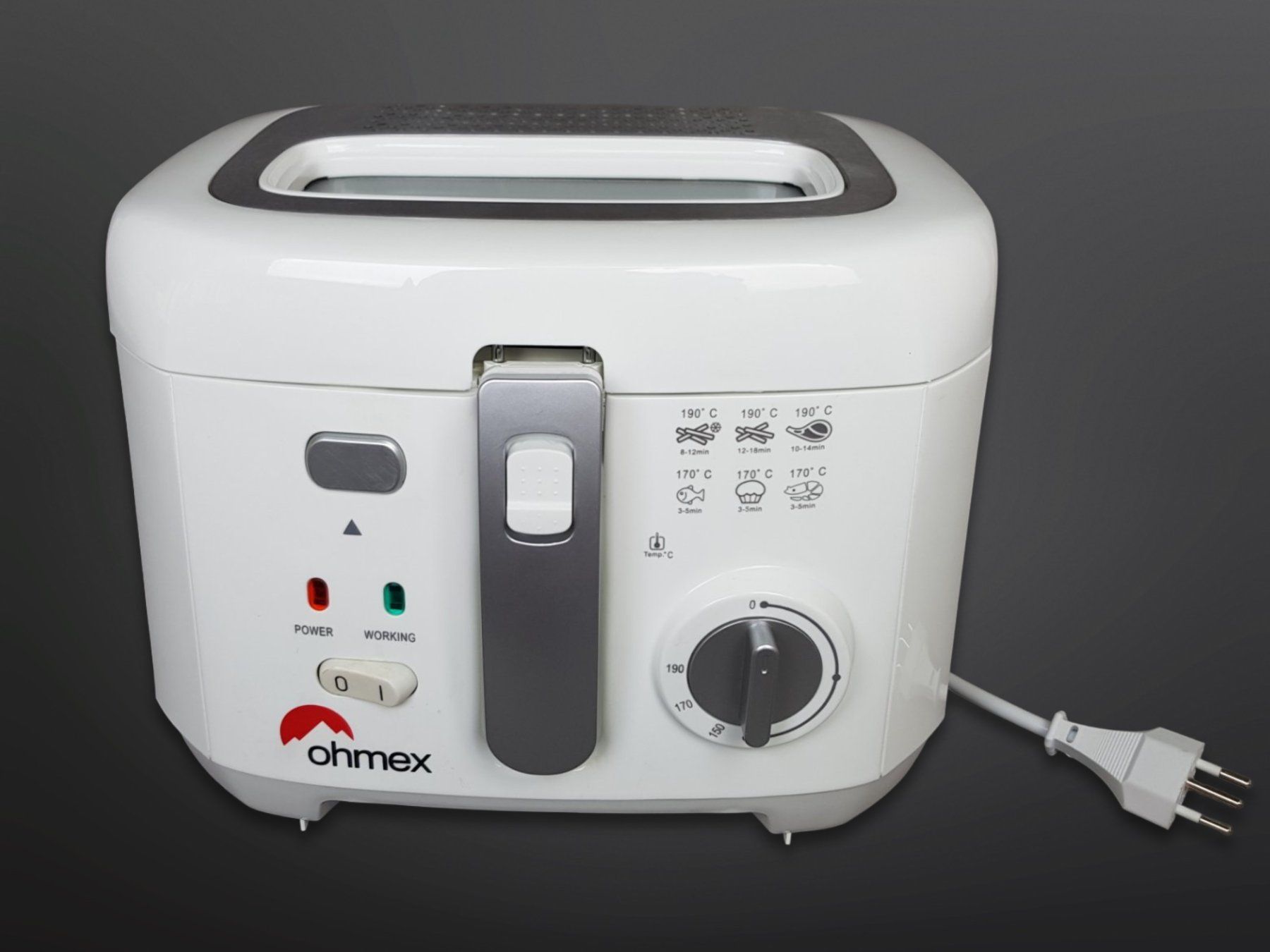 Ohmex Küchengeräte: OHMEX Fritteuse 2.5 Liter weiss – Gebraucht aus Suhr von Restwert_Suhr 2