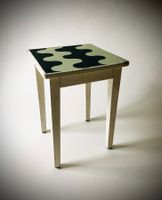 Hocker mit Wellenmuster, Tabourett