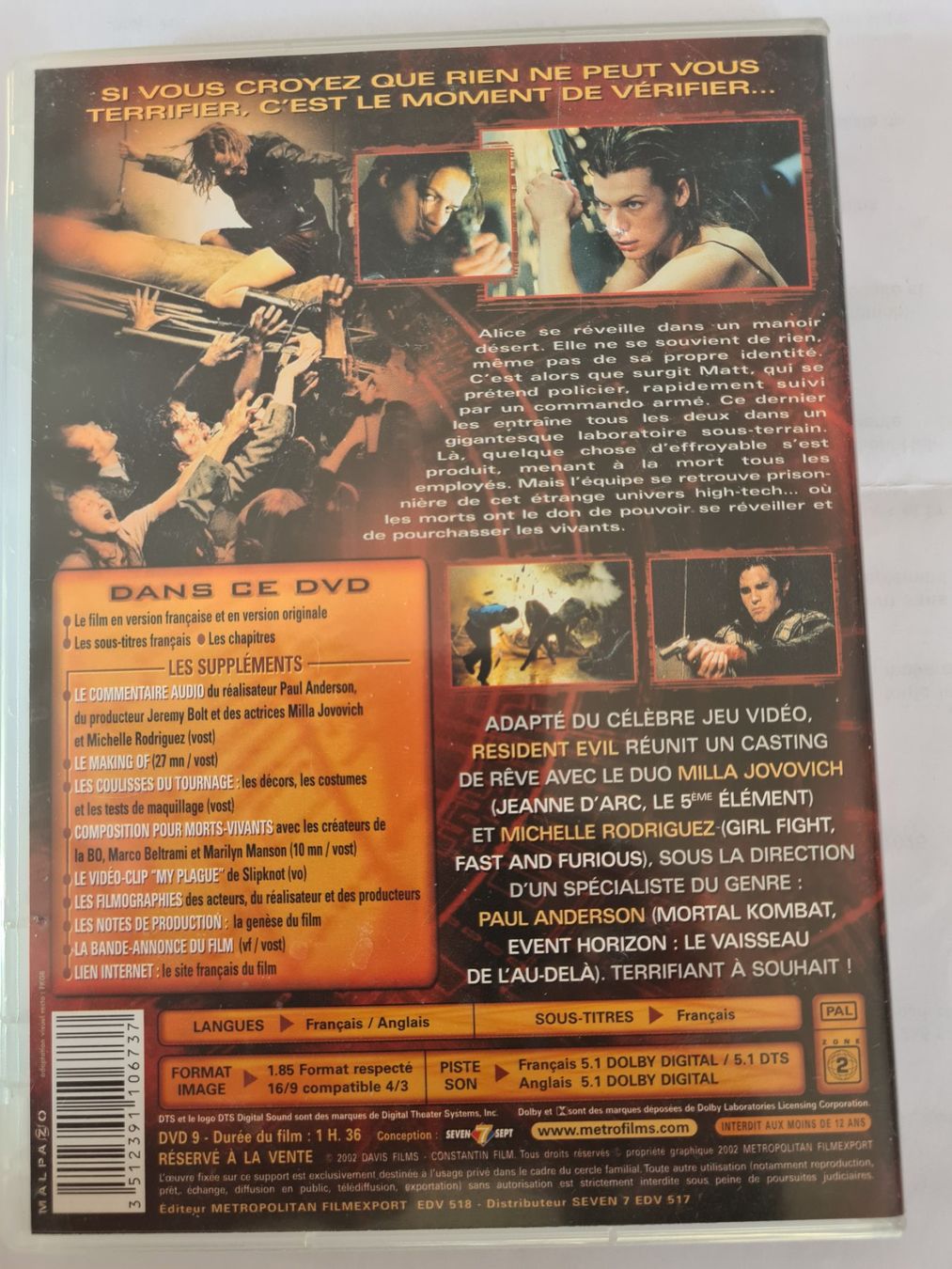 Tutti i DVDs: DVD Resident Evil Édition Prestige – Usato da Tavannes venduto da Xeney 1