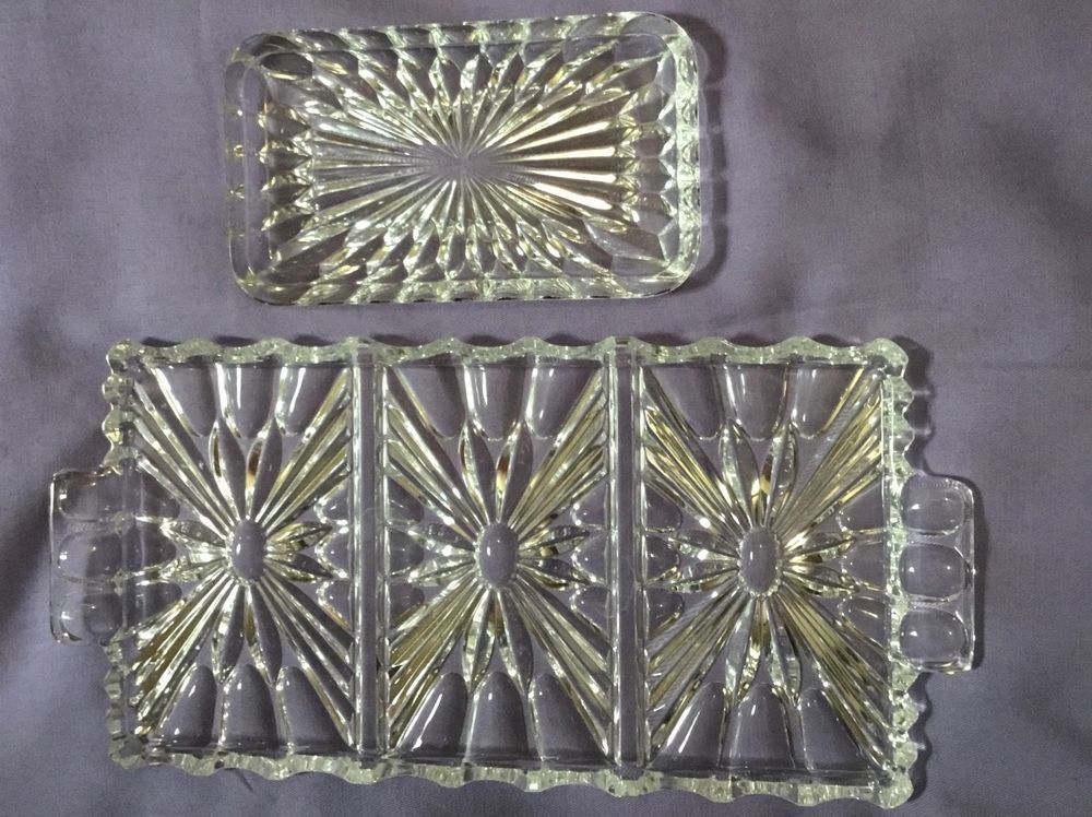 Piatti di portata: Glasplatten Kristallglas Set, Top Zustand – Usato da Schlieren venduto da Jeajet 1