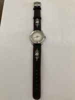 FOLLIARD Trachten Uhr Armband Edelweiss CH Folkloric Defekt