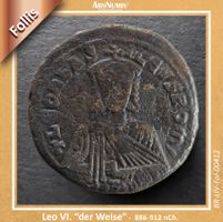 Antike byzantinische Münze / Leo VI. “der Weise“ / 9./10. Jh